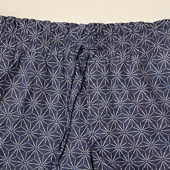 A New Day High Waisted Pull On Linen Blend Blue Starburst Shorts Women's XXL - Picture 2 of 10